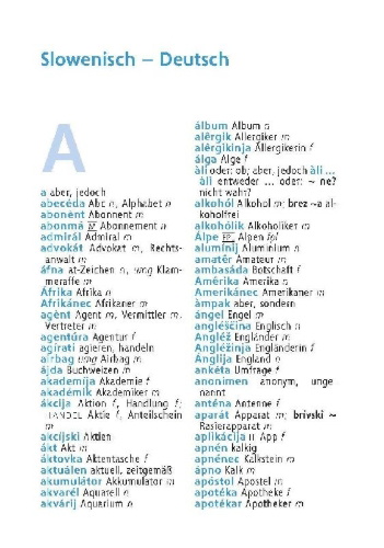 Buchcover und Innenansicht für das Buch: Langenscheidt Universal-Wörterbuch Slowenisch