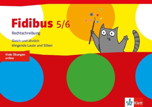 Buchcover und Innenansicht für das Buch: Fidibus 5/6 Arbeitsheft Rechtschreibung - Laute und Silben