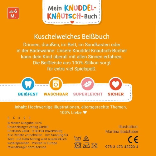 Buchcover und Innenansicht für das Buch: Mein Knuddel-Knautsch-Buch: flip&pop. Meine Tiere