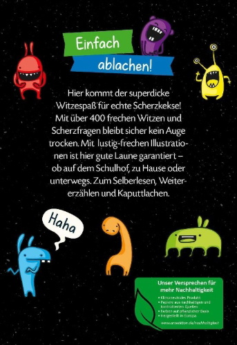 Buchcover und Innenansicht für das Buch: Mein megadickes Witzebuch