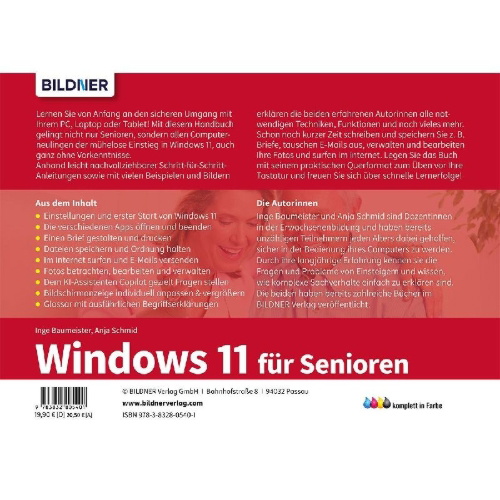 Buchcover und Innenansicht für das Buch: Windows 11 für Senioren