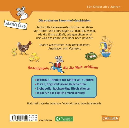 Buchcover und Innenansicht für das Buch: LESEMAUS Sonderbände: Die schönsten Bauernhof-Geschichten