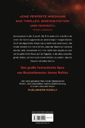 Buchcover und Innenansicht für das Buch: Rollins, J: Erddämmerung - Schwarzes Glas