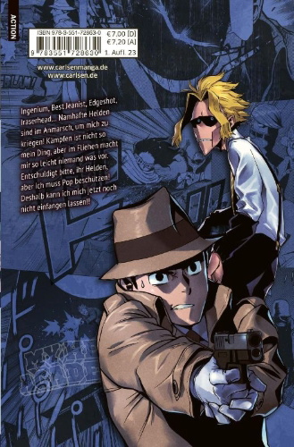 Buchcover und Innenansicht für das Buch: Vigilante: Boku no Hero Academia Illegals