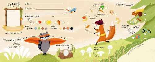 Buchcover und Innenansicht für das Buch: Fantastische Freunde - Mein Kindergartenalbum