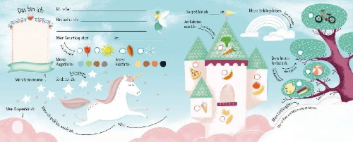 Buchcover und Innenansicht für das Buch: Fantastische Freunde - Mein Kindergartenalbum