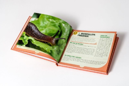 Buchcover und Innenansicht für das Buch: Tschüss, Schnecken - 50 Methoden gegen die ungeliebten Gartengäste