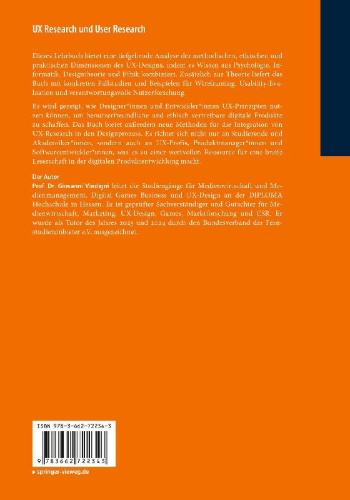 Buchcover und Innenansicht für das Buch: UX Research und User Research