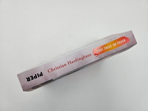 Buchcover und Innenansicht für das Buch: Drei Tage im Feuer