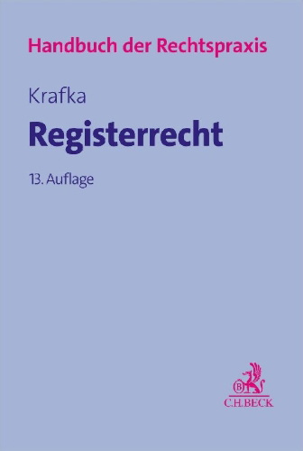 Buchcover und Innenansicht für das Buch: Registerrecht