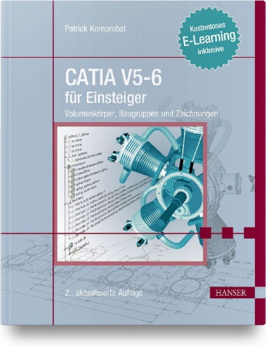 Buchcover und Innenansicht für das Buch: CATIA V5-6 für Einsteiger