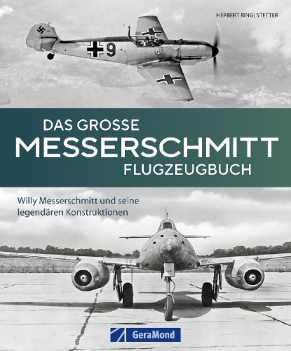 Buchcover und Innenansicht für das Buch: Das große Messerschmitt Flugzeugbuch