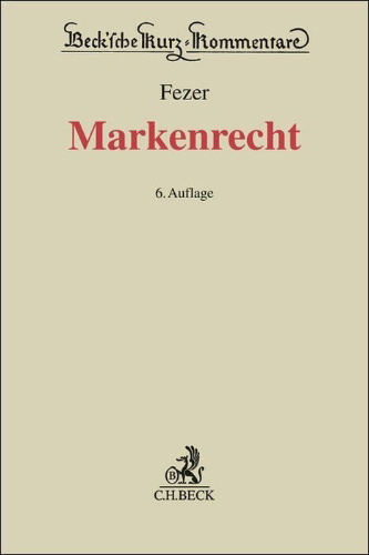 Buchcover und Innenansicht für das Buch: Markenrecht