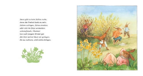 Buchcover und Innenansicht für das Buch: Die Häschenschule 9: Frühling in der Häschenschule