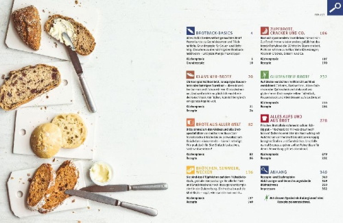 Buchcover und Innenansicht für das Buch: Brot backen! Das Goldene von GU
