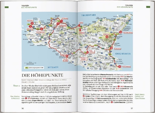 Buchcover und Innenansicht für das Buch: Baedeker Reiseführer Sizilien