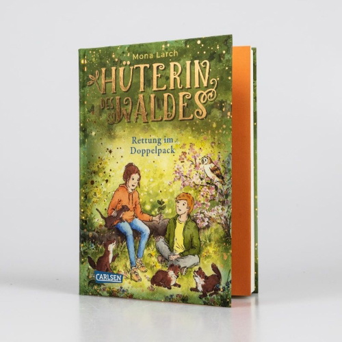 Buchcover und Innenansicht für das Buch: Hüterin des Waldes 5: Rettung im Doppelpack
