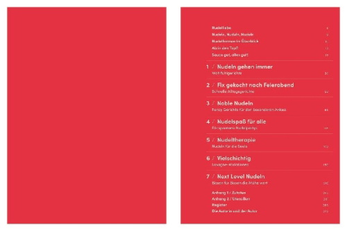 Buchcover und Innenansicht für das Buch: Nudeln Nudeln Nudeln