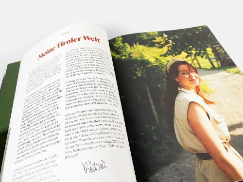Buchcover und Innenansicht für das Buch: Meine Tiroler Welt