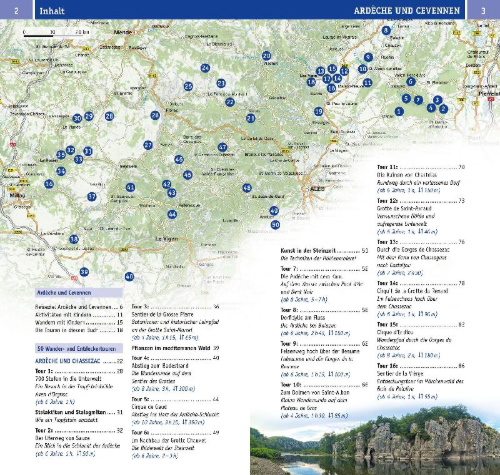 Buchcover und Innenansicht für das Buch: Naturzeit mit Kindern: Tal der Ardeche und Cevennen