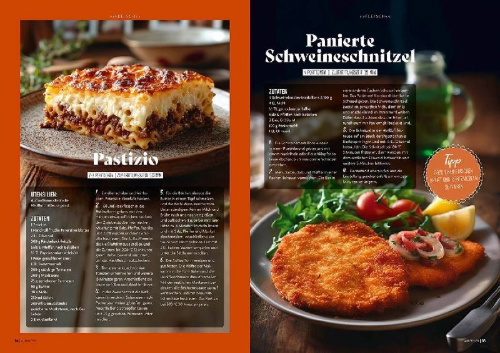 Buchcover und Innenansicht für das Buch: MIXX Airfryer-Spezial: Über 70 Rezepte für die Heißluftfritteuse Heft 03/2025