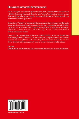 Buchcover und Innenansicht für das Buch: Übungsbuch Mathematik für Ambitionierte