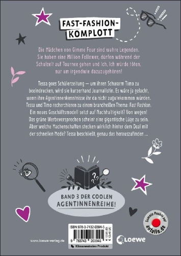 Buchcover und Innenansicht für das Buch: T wie Tessa (Band 3) - Geheime Geschäfte