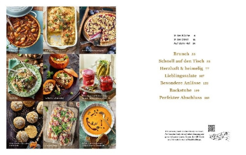 Buchcover und Innenansicht für das Buch: Meine wunderbare Landküche