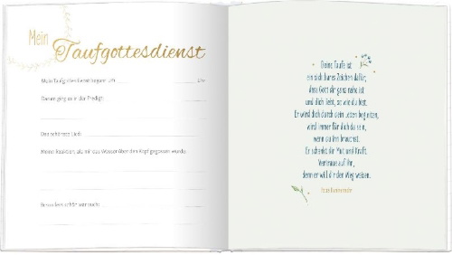 Buchcover und Innenansicht für das Buch: Meine Taufe