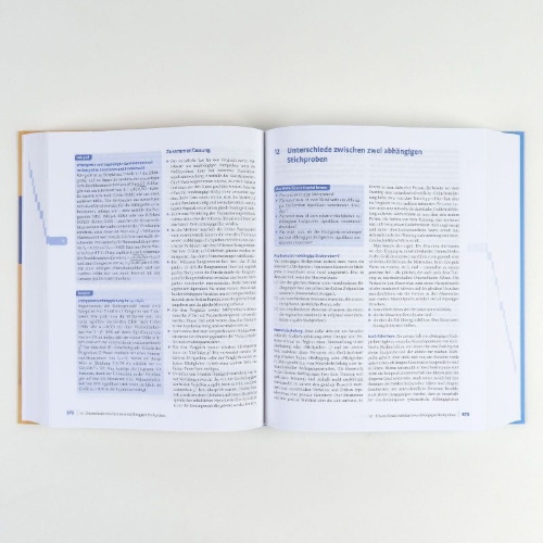 Buchcover und Innenansicht für das Buch: Statistik und Forschungsmethoden
