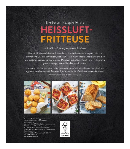 Buchcover und Innenansicht für das Buch: Die besten Rezepte für die Heißluftfritteuse