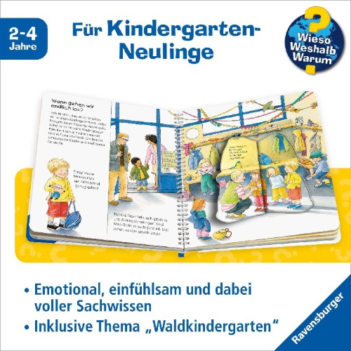Buchcover und Innenansicht für das Buch: Wieso? Weshalb? Warum? junior, Band 24: Mein Kindergarten