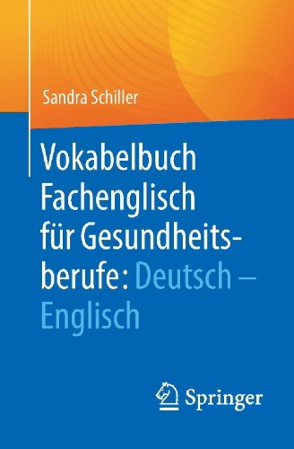 Buchcover und Innenansicht für das Buch: Vokabelbuch Fachenglisch für Gesundheitsberufe: Deutsch - Englisch