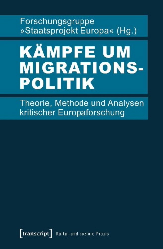 Buchcover und Innenansicht für das Buch: Kämpfe um Migrationspolitik