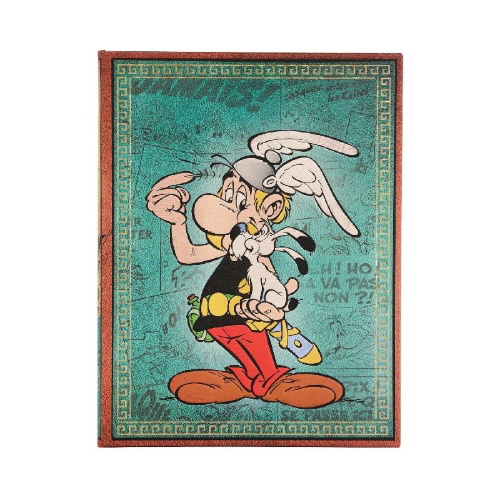 Buchcover und Innenansicht für das Buch: Asterix the Gaul (The Adventures of Asterix) Ultra Lined Hardback Journal (Elastic Band Closure)