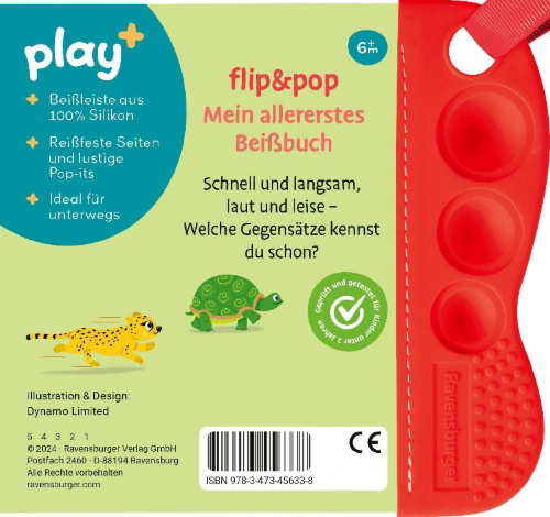 Buchcover und Innenansicht für das Buch: Play+ flip&pop Erste Gegensätze - ab 6 Monate