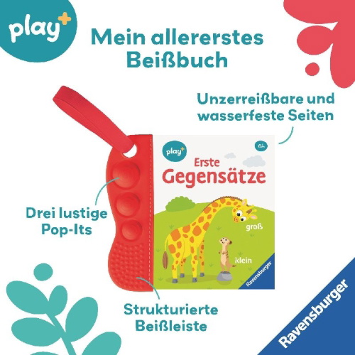 Buchcover und Innenansicht für das Buch: Play+ flip&pop Erste Gegensätze - ab 6 Monate
