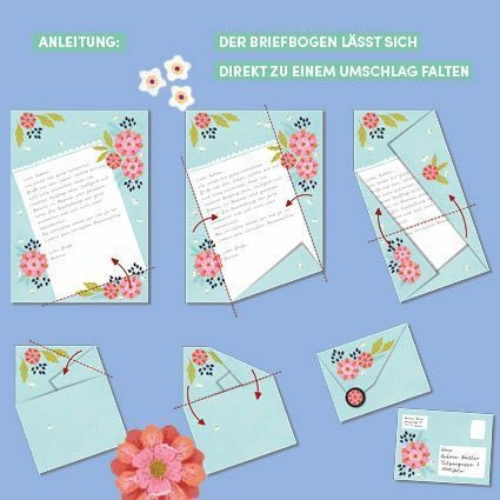 Buchcover und Innenansicht für das Buch: Post für dich. Vögel & Schmetterlinge