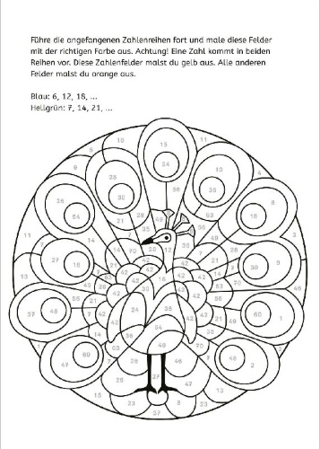 Buchcover und Innenansicht für das Buch: LERNSTERN. Mein Mathe-Malblock. Rechnen bis 100