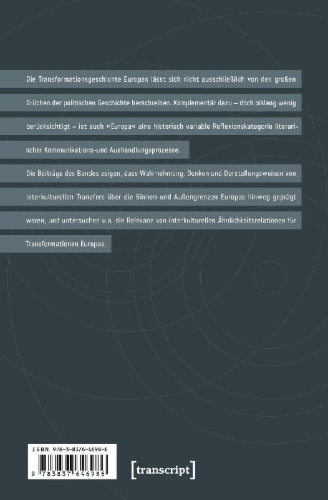 Buchcover und Innenansicht für das Buch: Transformationen Europas im 20. und 21. Jahrhundert