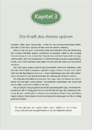 Buchcover und Innenansicht für das Buch: Entspannung erleben in der Kita