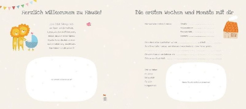 Buchcover und Innenansicht für das Buch: Du bist einfach wundervoll - Dein Babyalbum