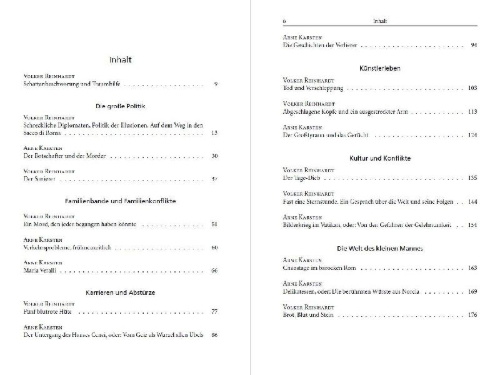 Buchcover und Innenansicht für das Buch: Kardinäle, Künstler, Kurtisanen