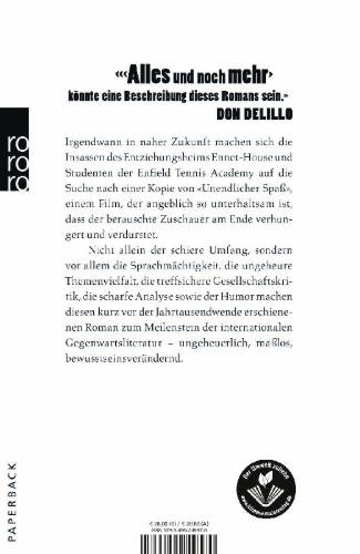 Buchcover und Innenansicht für das Buch: Infinite Jest