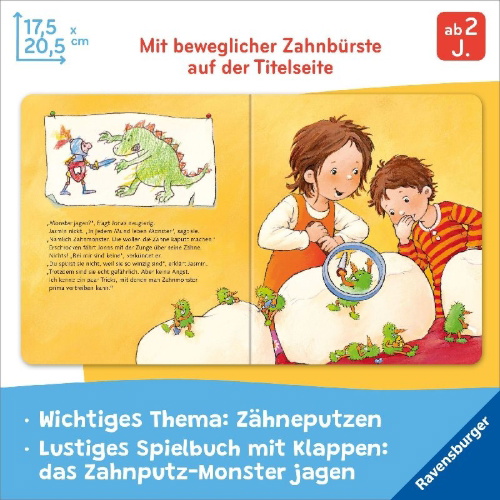 Buchcover und Innenansicht für das Buch: Mein erstes Zahnputzbuch