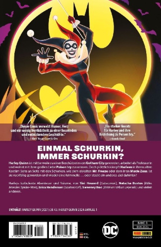 Buchcover und Innenansicht für das Buch: Harley Quinn 38-43; Harley Quinn 2025 Annual 1