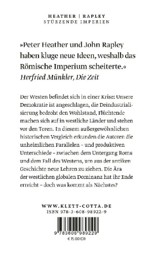 Buchcover und Innenansicht für das Buch: Why Empires Fall. Rome, America and the Future of the West