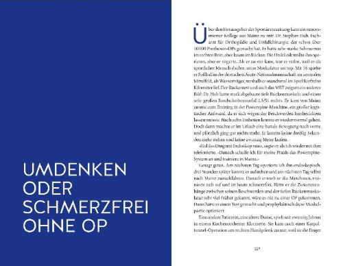 Buchcover und Innenansicht für das Buch: Der Rückenoperateur, der sich nicht selbst operieren konnte