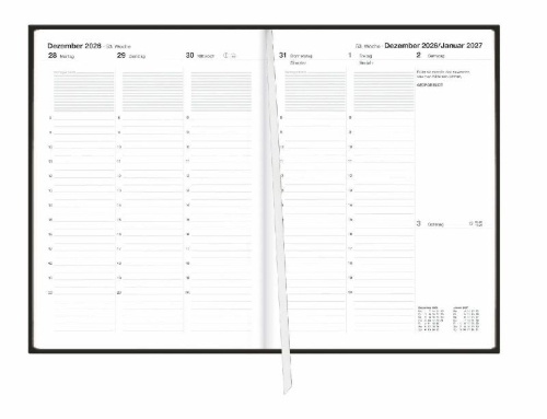 Buchcover und Innenansicht für das Buch: Terminer A6, Struktur schwarz 2027