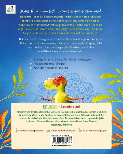 Buchcover und Innenansicht für das Buch: Dino Yoga